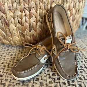 Sperry cheetah print boat shoes